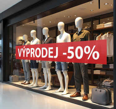 Vlastní sleva výprodejová samolepka - TenStickers
