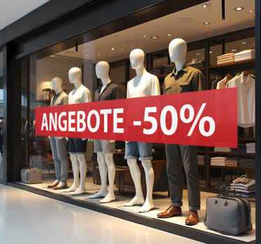 Rabatt Aufkleber individueller Nachlass - TenStickers