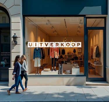 Promotietekst korting sticker - TenStickers