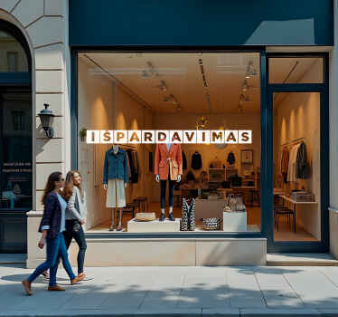 Reklaminis tekstas išpardavimo lipdukai - „Tenstickers“