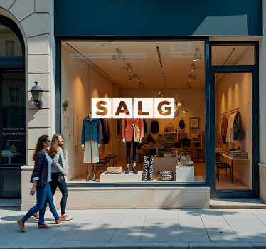 Reklametekst salgsklistremerke - Tenstickers