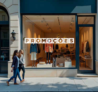 Autocolante de promoção texto promocional - TenStickers