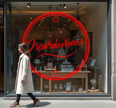 Reklaminiai užrašai išpardavimo lipdukai - „Tenstickers“