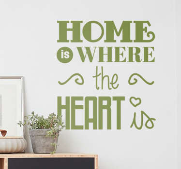 Home Is Where the Heart Is Sticker - TenStickers