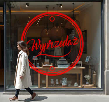 Naklejka wyprzedaż napis promocyjny - TenStickers