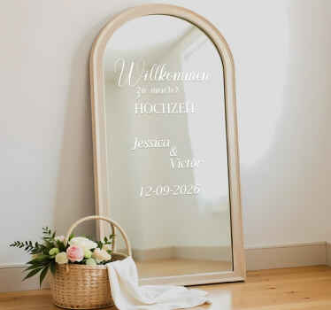 Hochzeitsticker spiegel anpassbar - TenStickers