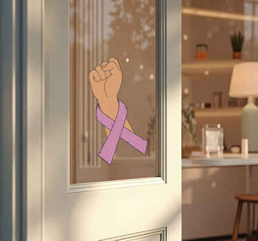 Sticker vitrine combat de la rose d'octobre - TenStickers