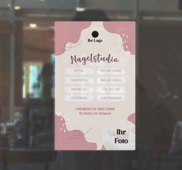 Schaufenster Folie nagelstudio personalisierte dienstleistungen - TenStickers