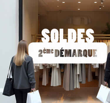 Sticker soldes 2ème démarque - TenStickers