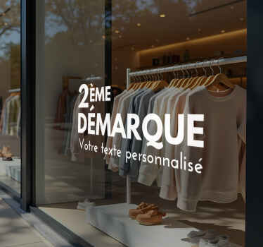 Sticker soldes 2ème démarque personnalisé - TenStickers