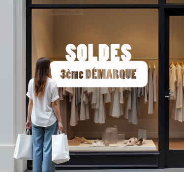 Sticker soldes 3ème démarque - TenStickers