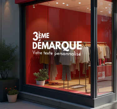 Sticker soldes 3ème démarque personnalisé - TenStickers
