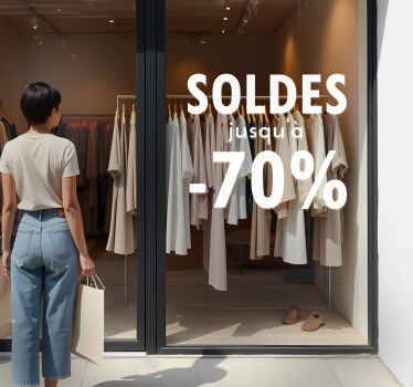 Sticker soldes jusqu’à personnalisé - TenStickers