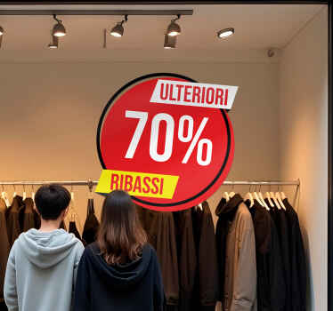 Adesivo saldi ulteriori ribassi - TenStickers
