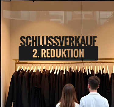 Rabatt Aufkleber 2. Reduktion personalisiert - TenStickers