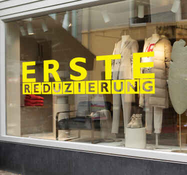 Rabatt Aufkleber erste reduzierung - TenStickers