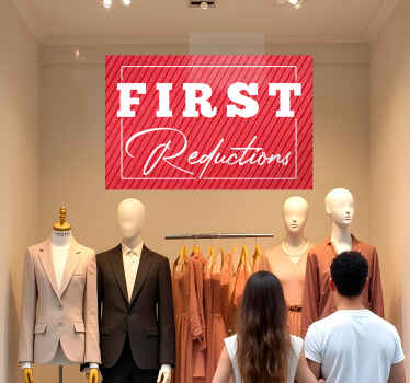"First reductions" sales sticker - TenStickers