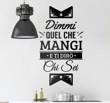 Adesivo dimmi quel che mangi - TenStickers
