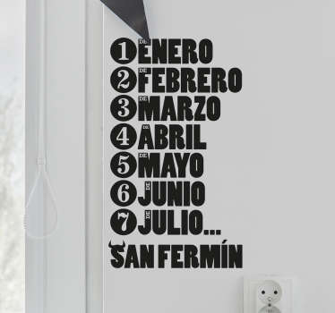 Vinilo decorativo San Fermín - TenVinilo