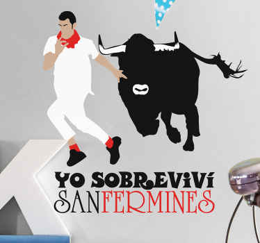 Vinilo personalizable San Fermín - TenVinilo