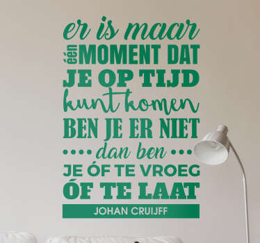 Muursticker Tijd Cruijf - TenStickers