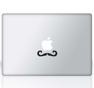 Pegatina Macbook bigote - TenVinilo
