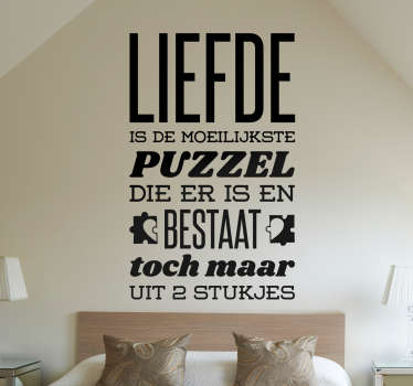 Muursticker liefde puzzel - TenStickers