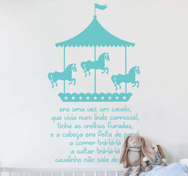 Vinil Infantil Era Uma Vez Um Cavalo - TenStickers