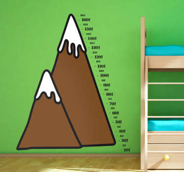 Bjergtop højdemåler wallsticker - TenStickers