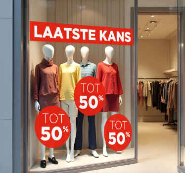 laatste kans korting sticker - TenStickers