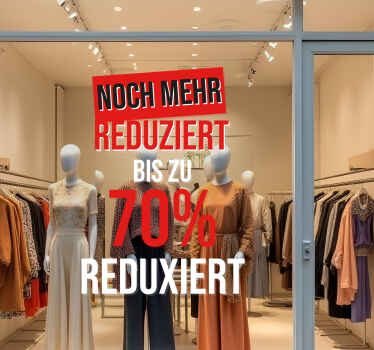 Rabatt Aufkleber noch mehr reduziert - TenStickers