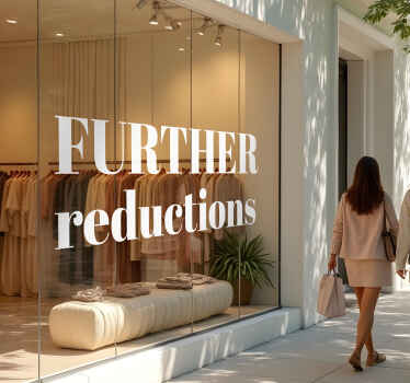 "Further reductions" sales sticker - TenStickers