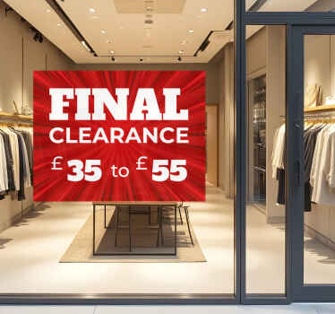 "Final clearance" sales sticker - TenStickers