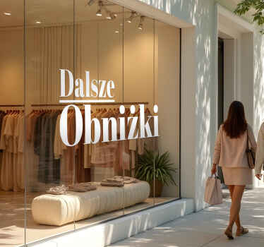 Naklejka wyprzedaż dalsze obniżki - TenStickers