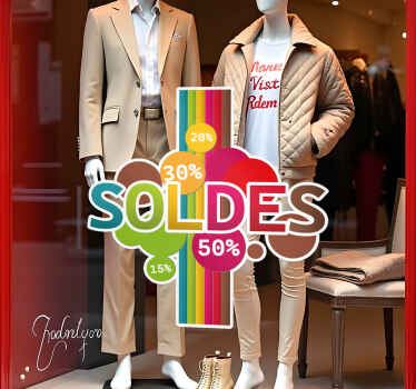 Sticker soldes réductions colorées - TenStickers