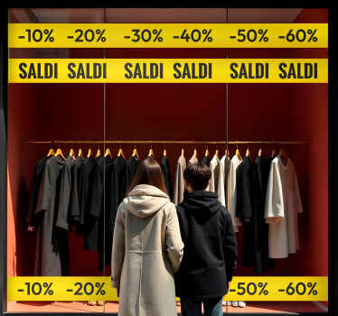Adesivo saldi sconto di confine - TenStickers