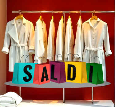 Adesivo saldi borse della spesa - TenStickers