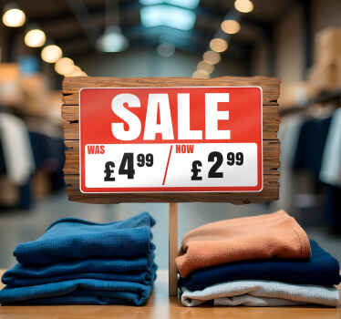 Was/Now Roll sales sticker - TenStickers