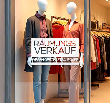 Rabatt Aufkleber räumungsverkauf - TenStickers