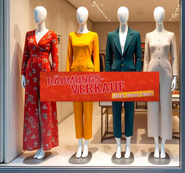 Rabatt Aufkleber räumungsverkauf insgesamt - TenStickers