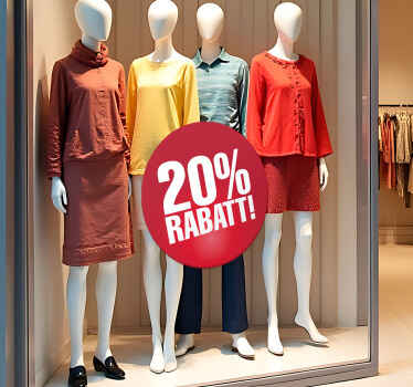 Rabatt Aufkleber individueller zusatzprozentsatz - TenStickers