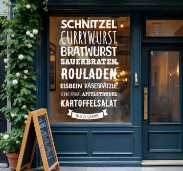 Schaufenster Folie personalisiertes restaurantmenü - TenStickers