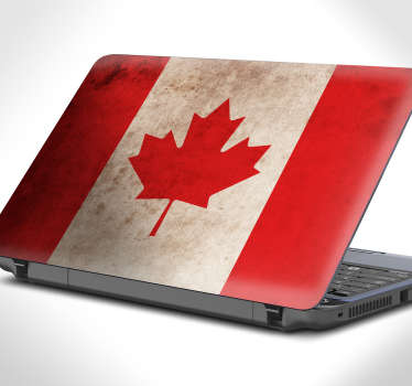 Canadian flag laptop sticker - TenStickers