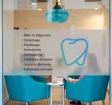 Sticker vitrine adhésif translucide avec services personnalisés - TenStickers