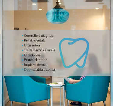 Adesivo per vetrine traslucido con servizi personalizzate - TenStickers