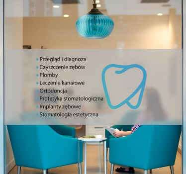 Naklejkę na witrynę z usługami spersonalizowanymi - TenStickers