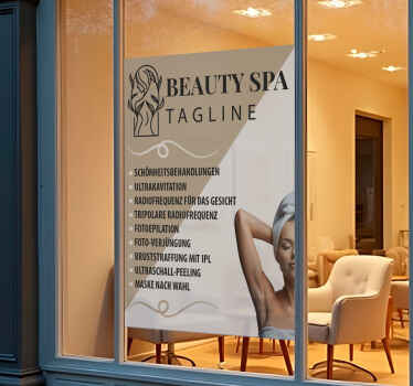Schaufenster Folie durchscheinenden schönheitssalons - TenStickers