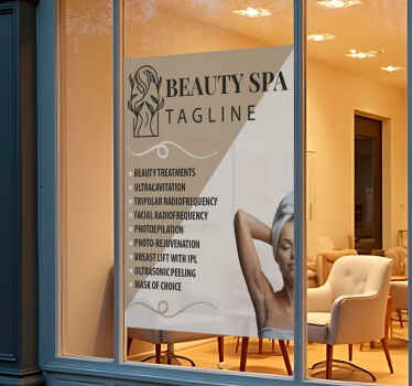 Translucent beauty salons services shop window sticker - TenStickers