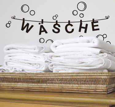 Wandtattoo Badezimmer wäschetext - TenStickers