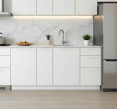 부엌 벽 스티커 심플한 흰색 디자인 - TenStickers